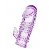 Фиолетовая насадка с коготком и шипами - 13 см. - Toyfa Basic - в Королеве купить с доставкой