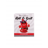 Стимулирующий презерватив-насадка Roll   Ball Strawberry - Sitabella - купить с доставкой в Королеве