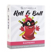 Стимулирующий презерватив-насадка Roll   Ball Raspberry - Sitabella - купить с доставкой в Королеве