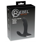 Черный вибромассажер простаты с функцией римминга Plug with Perineum Stimulator - 16,6 см. - Orion - в Королеве купить с доставкой