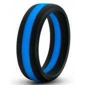 Черно-синее эрекционное кольцо Silicone Go Pro Cock Ring - Blush Novelties - в Королеве купить с доставкой