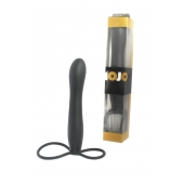 Черная насадка на пенис для двойной стимуляции Mojo BlackJack - 15 см. - Seven Creations - в Королеве купить с доставкой