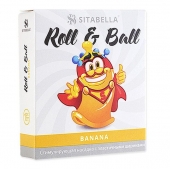 Стимулирующий презерватив-насадка Roll   Ball Banana - Sitabella - купить с доставкой в Королеве