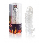 Закрытая прозрачная рельефная насадка Crystal sleeve - 13 см. - Erowoman-Eroman - в Королеве купить с доставкой