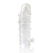 Закрытая прозрачная рельефная насадка Crystal sleeve - 13 см. - Erowoman-Eroman - в Королеве купить с доставкой