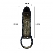 Закрытая насадка на фаллос с кольцом для мошонки - 15 см. - Sex Expert - в Королеве купить с доставкой