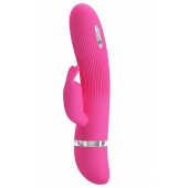 Розовый вибратор Ingram с электростимуляцией - 19,2 см. - Baile - купить с доставкой в Королеве