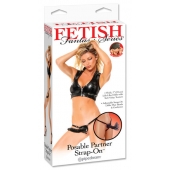 Черный податливый страпон Posable Partner Strap-On - 17,8 см. - Pipedream - купить с доставкой в Королеве