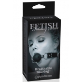 Черный кляп с дырочками Breathable Ball Gag - Pipedream - купить с доставкой в Королеве