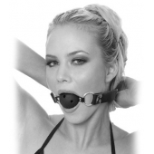 Черный кляп с дырочками Breathable Ball Gag - Pipedream - купить с доставкой в Королеве