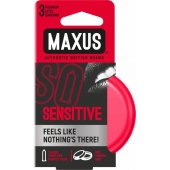 Ультратонкие презервативы в железном кейсе MAXUS Sensitive - 3 шт. - Maxus - купить с доставкой в Королеве