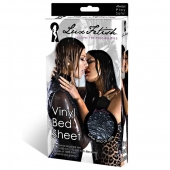 Черная виниловая ткань-простынь для эротических игр - Lux Fetish - купить с доставкой в Королеве