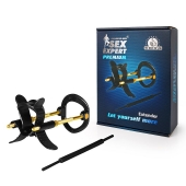 Черно-золотистый экстендер для пениса Sex Expert - Sex Expert - в Королеве купить с доставкой