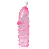 Закрытая рельефная насадка Crystal sleeve snakes в виде змеи с усиками - 14 см. - Erowoman-Eroman - в Королеве купить с доставкой
