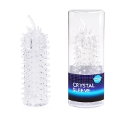 Закрытая рельефная насадка Crystal sleeve с усиками - 12 см. - Erowoman-Eroman - в Королеве купить с доставкой