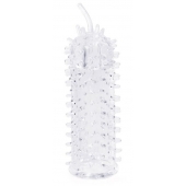 Закрытая рельефная насадка Crystal sleeve с усиками - 12 см. - Erowoman-Eroman - в Королеве купить с доставкой