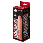 Телесная насадка без мошонки на Harness с коннектором BLACK LINE - 17,5 см. - LOVETOY (А-Полимер) - купить с доставкой в Королеве