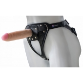 Черный пояс-трусики с насадкой  Soft-Принц  - 17 см. - LOVETOY (А-Полимер) - купить с доставкой в Королеве