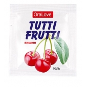 Пробник гель-смазки Tutti-frutti с вишнёвым вкусом - 4 гр. - Биоритм - купить с доставкой в Королеве