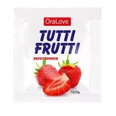 Пробник гель-смазки Tutti-frutti с земляничным вкусом - 4 гр. - Биоритм - купить с доставкой в Королеве