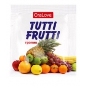 Пробник гель-смазки Tutti-frutti со вкусом тропических фруктов - 4 гр. - Биоритм - купить с доставкой в Королеве