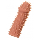 Телесная реалистичная насадка KOKOS Extreme Sleeve 07 с дополнительной стимуляцией - 12,7 см. - KOKOS - в Королеве купить с доставкой