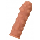 Телесная реалистичная насадка KOKOS Extreme Sleeve 11 с дополнительной стимуляцией - 12,7 см. - KOKOS - в Королеве купить с доставкой