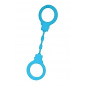 Голубые силиконовые наручники A-Toys без ключа - A-toys - купить с доставкой в Королеве