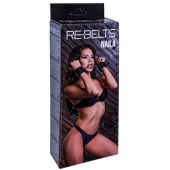 Черные кожаные наручники Naila - Rebelts - купить с доставкой в Королеве