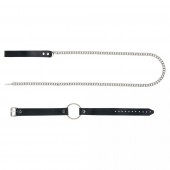 Черный поводок и чокер с кольцом Rada - Rebelts - купить с доставкой в Королеве