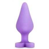 Фиолетовая анальная пробка Naughty Candy Heart Do Me Now - 8,9 см. - Blush Novelties - купить с доставкой в Королеве