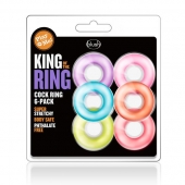 Набор из 6 эрекционных колец King of the Ring - Blush Novelties - в Королеве купить с доставкой