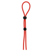 Красное лассо на пенис с двумя бусинами STRETCHY LASSO CAGE - Dream Toys - в Королеве купить с доставкой