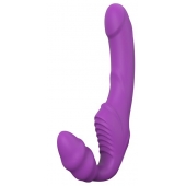 Фиолетовый безремневой вибрострапон DOUBLE DIPPER - Dream Toys - купить с доставкой в Королеве