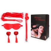 Пикантный набор БДСМ из 4 предметов в красном цвете - Notabu - купить с доставкой в Королеве