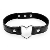Черный ошейник с сердечком - Notabu - купить с доставкой в Королеве