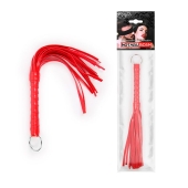 Красная плеть с рукоятью в оплетке - 28 см. - Notabu - купить с доставкой в Королеве