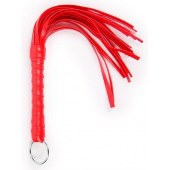 Красная плеть с рукоятью в оплетке - 28 см. - Notabu - купить с доставкой в Королеве