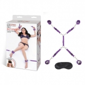 Фиолетовый набор фиксаций на кровати Classic Bedspreader - Lux Fetish - купить с доставкой в Королеве