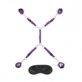Фиолетовый набор фиксаций на кровати Classic Bedspreader - Lux Fetish - купить с доставкой в Королеве