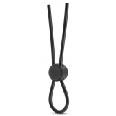 Черное силиконовое лассо на пенис SILICONE LOOP COCK RING - Blush Novelties - в Королеве купить с доставкой