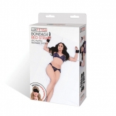 Чёрные манжеты для фиксации на кровати Bondage Bed Strap - Lux Fetish - купить с доставкой в Королеве