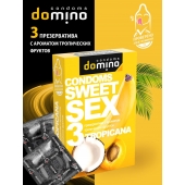 Презервативы для орального секса DOMINO Sweet Sex с ароматом тропических фруктов - 3 шт. - Domino - купить с доставкой в Королеве