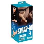 Силиконовый полый страпон на ремнях Silicone Strap-on - 16 см. - Orion - купить с доставкой в Королеве