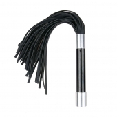 Черная плеть Easytoys Flogger With Metal Grip - 38 см. - Easy toys - купить с доставкой в Королеве