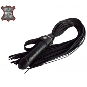 Черная плеть  Ковбой  с ручкой-фаллосом - 55 см. - Sitabella - купить с доставкой в Королеве