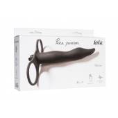 Черная вибронасадка для двойного проникновения Flirtini - 15,9 см. - Lola Games - купить с доставкой в Королеве