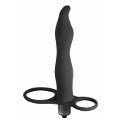 Черная вибронасадка для двойного проникновения Flirtini - 15,9 см. - Lola Games - купить с доставкой в Королеве