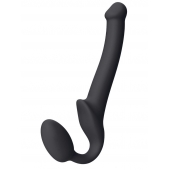 Черный безремневой страпон Silicone Bendable Strap-On S - Strap-on-me - купить с доставкой в Королеве