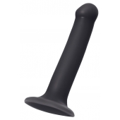 Черный фаллос на присоске Silicone Bendable Dildo M - 18 см. - Strap-on-me - купить с доставкой в Королеве